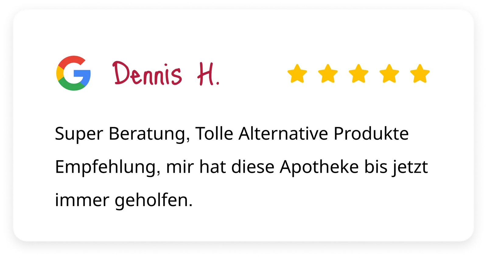Kundenbewertung der Apotheke